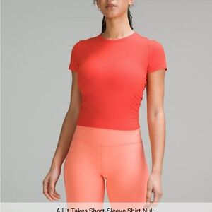 lululemon athletica All It Takes Short-Sleeve Shirt Nulu, solar orange